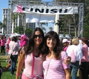 me and mama breast cancer walk